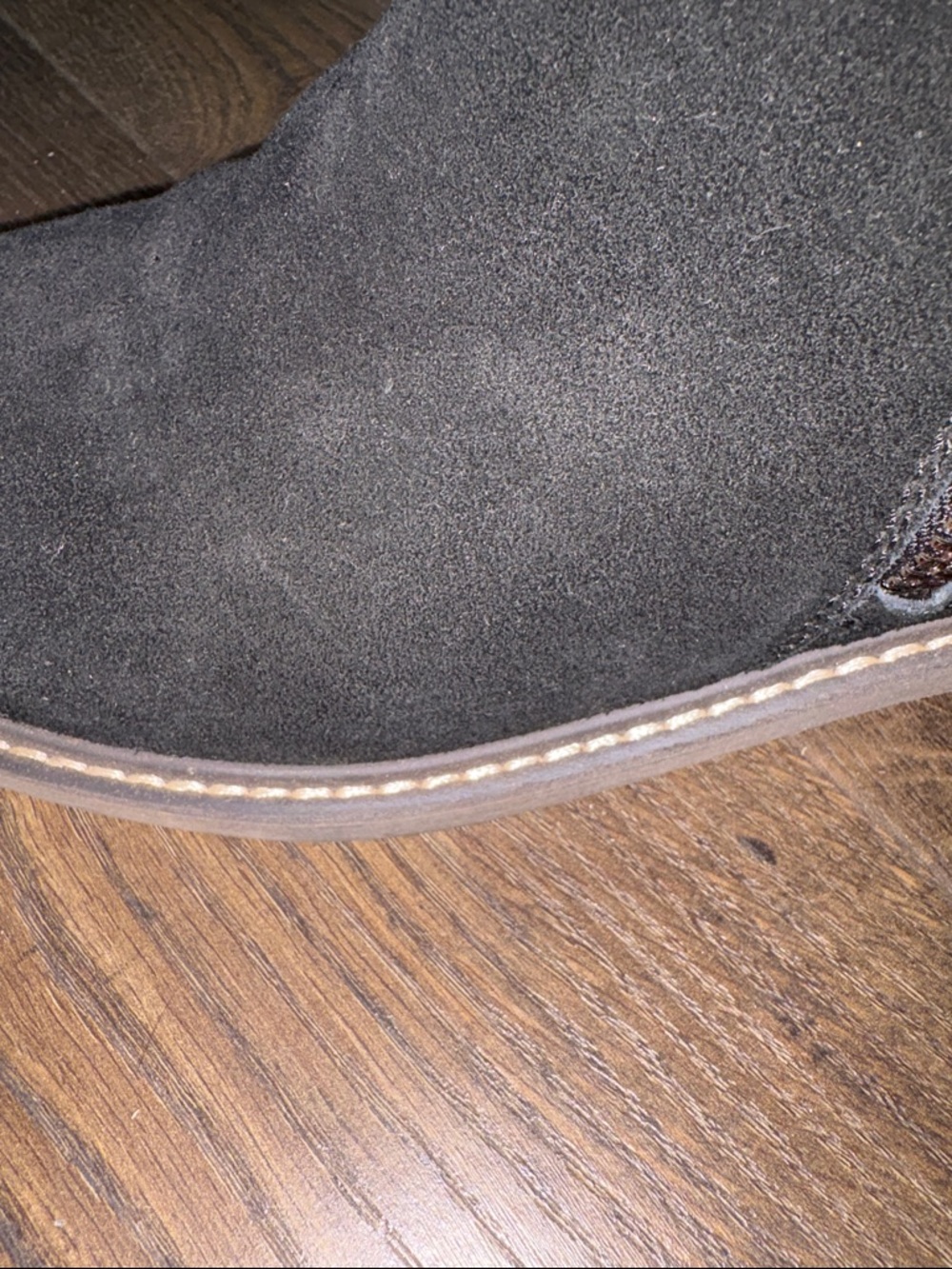 Crown Vintage Black Suede Ankle Boots 9.5 Side Zip Chukka Booties - Picture 8 of 8